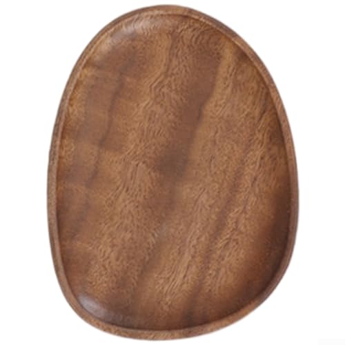 URPIZY Serviertablett Aus Walnussholz Mit Einzigartiger Unregelmäßiger Form, Handgefertigt Und Glatt Für Komfortable Verwendung, Geeignet Zum Servieren Von Obsttellern, Snacks Und Tee(A) von URPIZY