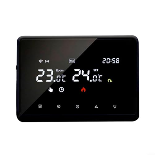URPIZY Smart WiFi Thermostat Programmable With RF Receiver 868MHz, Voice, APP Control For Gas Boilers & Underfloor Heating, Wireless Touch Display Temperature Controller((W(Wh(Whi(Whit(White(Black) von URPIZY