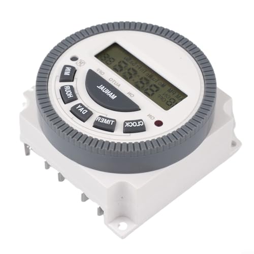 URPIZY TM619 Digitaler Zeitschaltuhr Programmierbar 7-Tage Timer Schalter Mit LCD-Display 16 Programme Wasserdicht Für Haushaltsgeräte 12V/24V/110V/220V(110V) von URPIZY