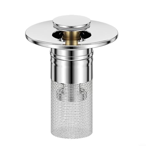 URPIZY WaschbeckenstöPsel,28-33mm Abflusssieb Waschbecken,Abflusssieb Abflussstopfen,Siebstopfen mit Haarsieb für Abflussstopfen auf der Arbeitsplatte(1 Stücke) von URPIZY