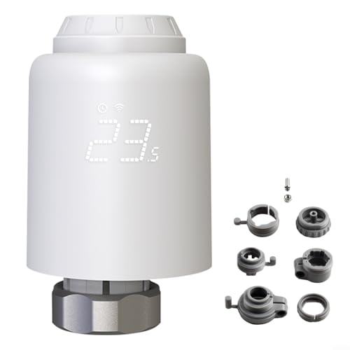 URPIZY WiFi Heizkörperventil Thermostat Smart TRV Controller mit drehbarem Display App Control für Home Heating System M30x1.5mm mit Adapter Set URPIZY WiFi Heizkörperventil Thermostat Smart TRV Controller mit drehbarem Display App Control für Home Heating System M30x1.5mm mit Adapter Set von URPIZY