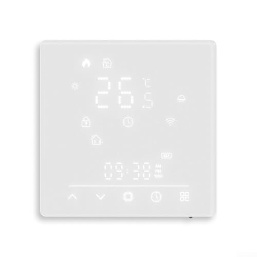 URPIZY WiFi Raumthermostat Für Elektrische Fußbodenheizung, Für Tuya Matter Heizungsregler Mit Touchscreen Und Wetterstation, App-Steuerung Via Smart-Life, 5-35°C Temperaturbereich((W(We(Wei(Weiß(GA) URPIZY WiFi Raumthermostat Für Elektrische Fußbodenheizung, Für Tuya Matter Heizungsregler Mit Touchscreen Und Wetterstation, App-Steuerung Via Smart-Life, 5-35°C Temperaturbereich((W(We(Wei(Weiß(GA) von URPIZY