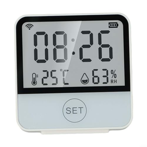 URPIZY WiFi Smart Temperatur Luftfeuchtigkeit Sensor Für TUYA Thermometer Hygrometer Indoor Remote Control App Steuerung ABS Material Weiß LED Anzeige von URPIZY