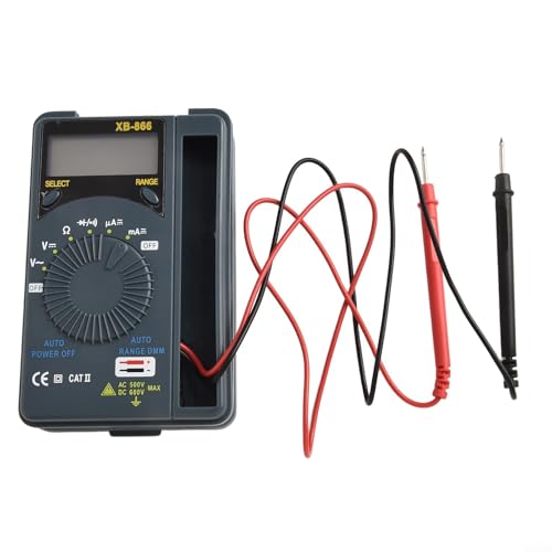 URPIZY XB866 Digital Multimeter Mit LCD Display Auto Range Voltmeter Messgerät Für AC/DC Spannung Stromstärke Widerstand Durchgangsprüfung Mit Hintergrundbeleuchtung von URPIZY