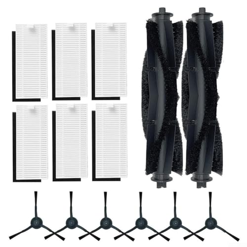 URPIZY Zubehör Kit für Lubluelu SG60 SL60D Saugroboter, Ersatzteile 2 Stück Hauptbürste, 6 Hepa-Filter, 6 Seitenbürsten von URPIZY