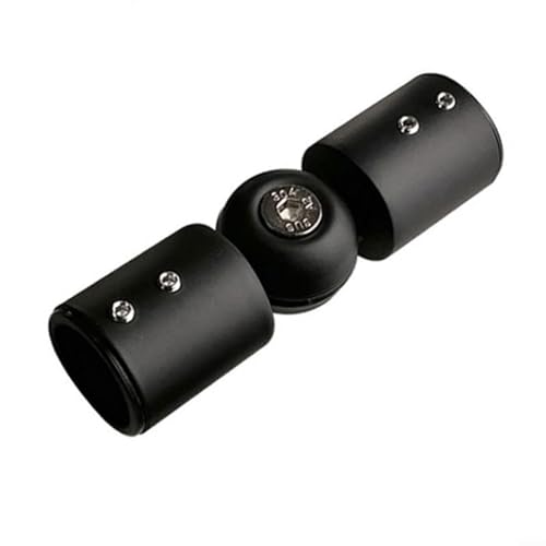 Verstellbarer Eckverbinder für Gardinenstangen, 90-180 Grad Winkelverbinder aus Edelstahl 304 für Erkerfenster und Duschraum mit Schrauben(25mm Black) von URPIZY