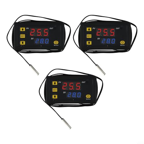 W3230 Digitales Thermostat Set 3 Stück Präzise Temperaturregelung LCD Anzeige Kompakt und leicht Zwei Betriebsmodi Kühlen oder Heizen Wasserdichter Edelstahlsensor Individuell kalibrierbar(110V-220V) W3230 Digitales Thermostat Set 3 Stück Präzise Temperaturregelung LCD Anzeige Kompakt und leicht Zwei Betriebsmodi Kühlen oder Heizen Wasserdichter Edelstahlsensor Individuell kalibrierbar(110V-220V) von URPIZY