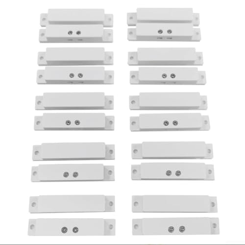 Wired Magnetische Türfenster Sensoren 10 Sets mit Reed-Schalter für Alarmsysteme Einfache Montage mit Klebeband und Schrauben Kompatibel mit Holz Glas Kunststoff Türen und Fenstern Für Zuhause Wired Magnetische Türfenster Sensoren 10 Sets mit Reed-Schalter für Alarmsysteme Einfache Montage mit Klebeband und Schrauben Kompatibel mit Holz Glas Kunststoff Türen und Fenstern Für Zuhause von URPIZY