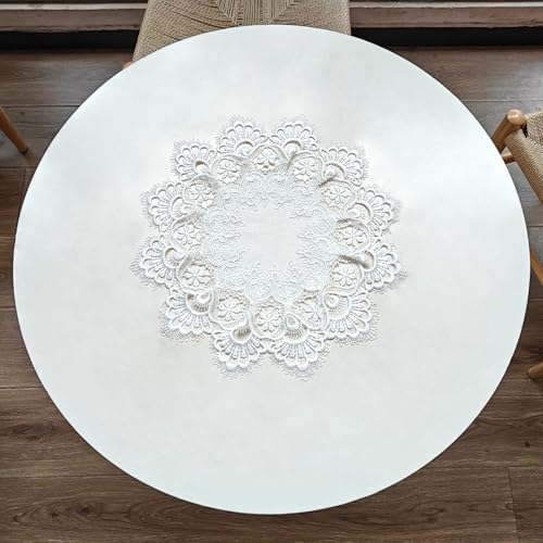 URROMA 2 x Elegante weiße Jacquard-Spitzendeckchen, runde Tischdeckchen, Häkel-Tischset, Tischdekoration, Abdeckung für Zuhause, Kommode, Esstisch, 39,9 cm URROMA 2 x Elegante weiße Jacquard-Spitzendeckchen, runde Tischdeckchen, Häkel-Tischset, Tischdekoration, Abdeckung für Zuhause, Kommode, Esstisch, 39,9 cm von URROMA