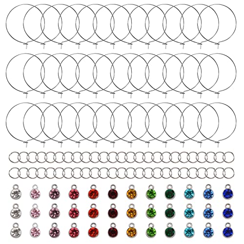 URROMA 36 Pieces Wine Glass Identifiers Markers, Diamonds Colorful Wine Glass Markers Charms Identifier for Wine Cocktails Martini Champagne for Christmas Birthday Party Bar von URROMA