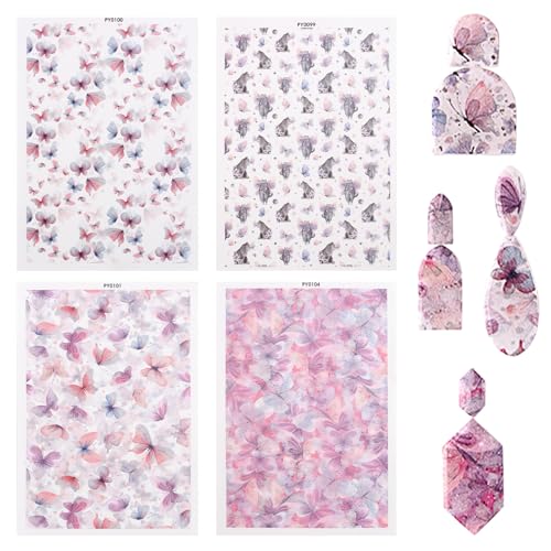 URROMA Ton-Transferpapier, 4 Stück, Schmetterlings-Thema, Polymer-Ton-Transferblätter mit Schlammpressstab und 2 mm dickem Lineal für Schmuckherstellung URROMA Ton-Transferpapier, 4 Stück, Schmetterlings-Thema, Polymer-Ton-Transferblätter mit Schlammpressstab und 2 mm dickem Lineal für Schmuckherstellung von URROMA
