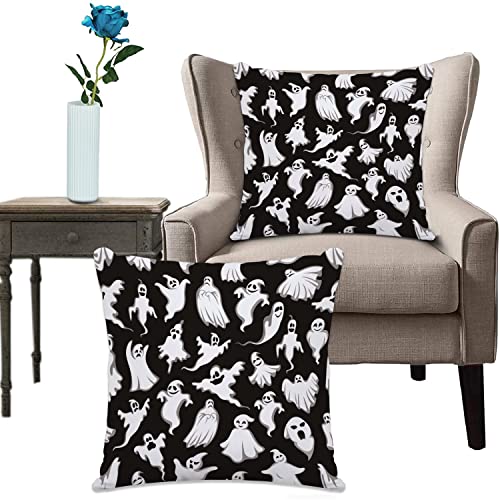 Kissenhülle Super Weich Home Decoration,Heimdekoration,Spooky Ghost Halloween Holiday Horror Night Monster of Flying Phantom und Poltergeist Scary Skull,Pillowcase Sofakissen für Wohnzimmer Sofa Bed von URSOPET