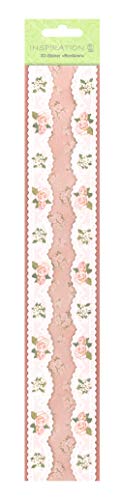 Ursus 56430003 - 3D Sticker Bordüren, Blumen, altrosa, wiederholende Motive, aus verschiedenen hochwertigen Materialien, selbstklebend, ideal zum Verzieren von Grußkarten und Geschenken von Ursus