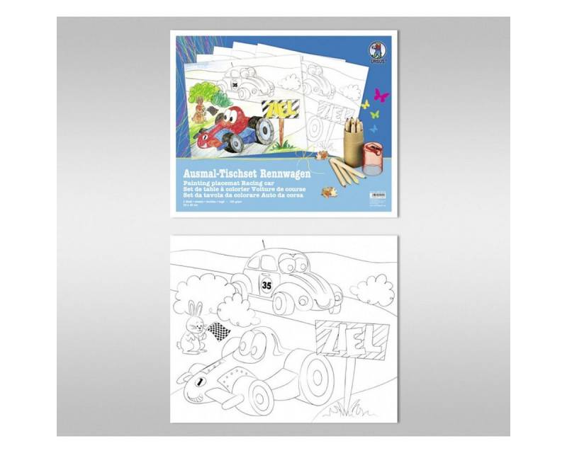 URSUS Bastelnaturmaterial URSUS Ausmal-Tischset Rennwagen, 5Bl. URSUS Bastelnaturmaterial URSUS Ausmal-Tischset Rennwagen, 5Bl. von URSUS