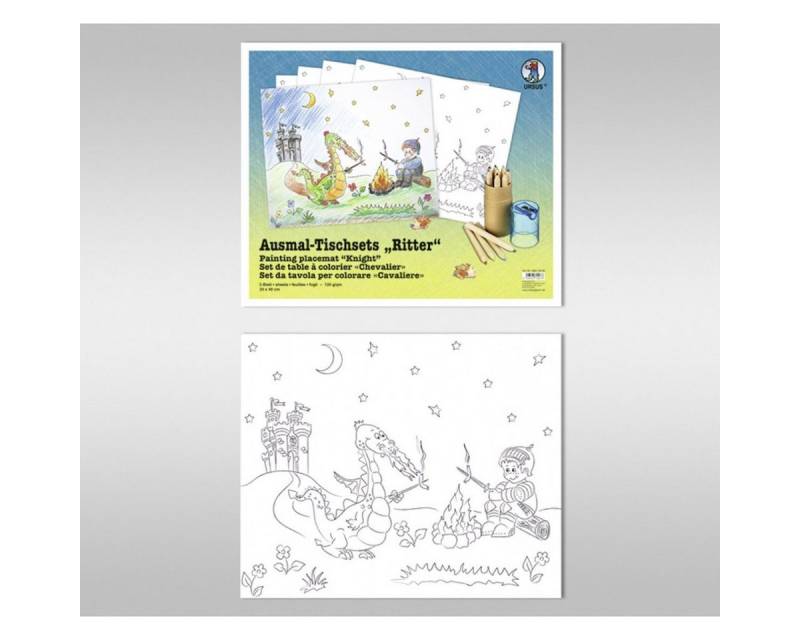 URSUS Bastelnaturmaterial URSUS Ausmal-Tischset Ritter, 5Bl. URSUS Bastelnaturmaterial URSUS Ausmal-Tischset Ritter, 5Bl. von URSUS