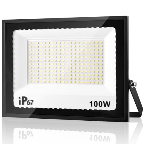 URTBST Led Strahler Außen 100W,LED Fluter 240 LEDs,10000LM,7000K Kaltweiß LED Scheinwerfer,IP67 Wasserfest Außenstrahler,Superhell Flutlicht für Hof,Garten,Garage URTBST Led Strahler Außen 100W,LED Fluter 240 LEDs,10000LM,7000K Kaltweiß LED Scheinwerfer,IP67 Wasserfest Außenstrahler,Superhell Flutlicht für Hof,Garten,Garage von URTBST
