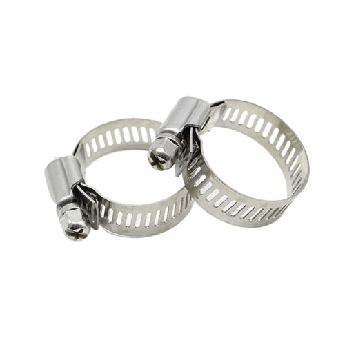 Schneckengetriebeklemmen 3/4"-1-1/2" - Rostfreie Kraftstoffleitungsschlauchklemmen aus Edelstahl, 105,127 mm, 2 Stück von URTYP