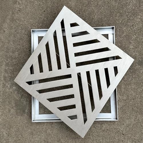 Garden Drainage Quadratische Abflussabdeckung für den Außenbereich im Hinterhof mit Sockel, Abflussgitterabdeckungen für Außenabläufe, Abflussschutzabdeckung aus Edelstahl für den Hof(3 pcs,15cmx15cm) Garden Drainage Quadratische Abflussabdeckung für den Außenbereich im Hinterhof mit Sockel, Abflussgitterabdeckungen für Außenabläufe, Abflussschutzabdeckung aus Edelstahl für den Hof(3 pcs,15cmx15cm) von URUCHF