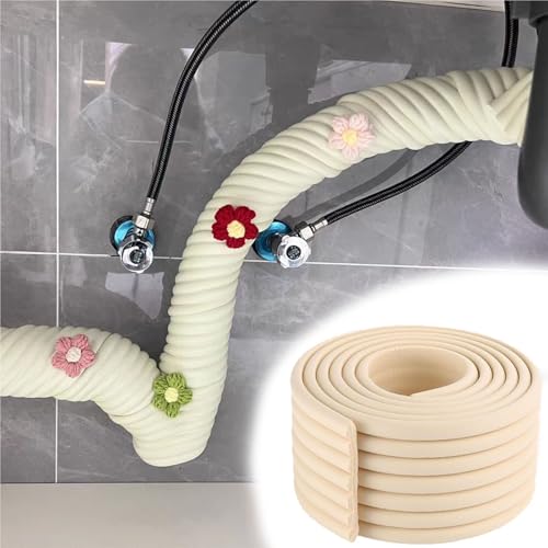 einhausung rohrabdeckung Wetterfeste Rohrummantelungen 8 20 Cm Lang, Rohrisolierungsschaumschlauch Für Wände/Schläuche/Trocknerentlüftungen, Robuste Rohrumman(4 X 8cm/1.6 x 3.1in) von URUCHF