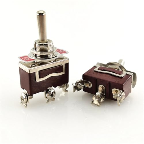 12MM Kippschalter Ein und Aus Kippschalter Drei Position Braun Kippschalter 1Pcs von URUJAMOY