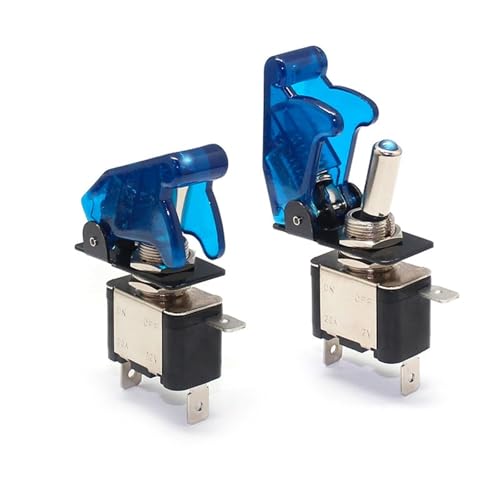 12V20A Kippschalter Wippschalter Licht Zündungen Boost Marine Boot Racing Auto Schalter Licht Toggle 1Pcs(Transparent Blue) von URUJAMOY