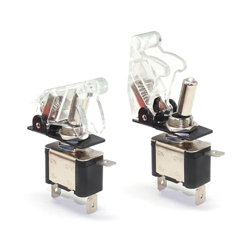 12V20A Kippschalter Wippschalter Licht Zündungen Boost Marine Boot Racing Auto Schalter Licht Toggle 1Pcs(Transparent White) von URUJAMOY