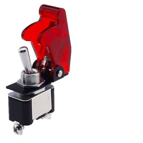 KN3A-101 Kippschalter Kipphebel 2Pin 2/Gang EIN-AUS 10A 125V/250V AC Kappe passend 12V 24V 48V 110V 220V Universal 1St(1Set transparent R L) von URUJAMOY