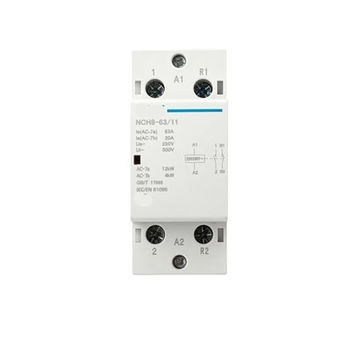 NCH8 20A 25A 40A 63A 2NO 1NC 1NO 2 NC Modulares Mini-AC-Haushaltsschütz 2 4-polige Phase 1 Stücke(20A 2NO) von URUJAMOY