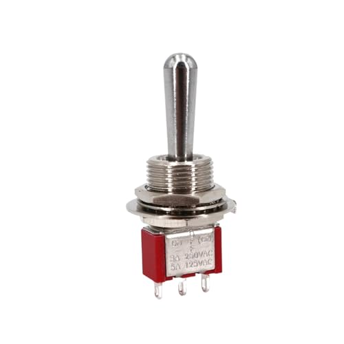 SH T80-T Z1 Serie Großer langer Griff 12mm Panel Mount Mini Kippschalter 5A 125VAC 1St(T8014B ON-OFF-MOM) von URUJAMOY