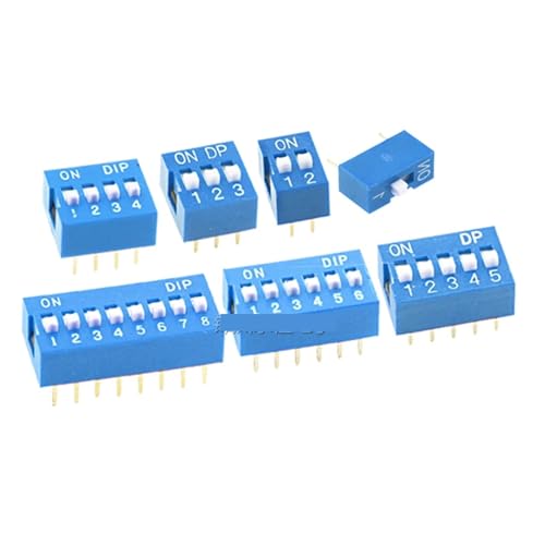Schiebeschaltermodul 1 2 3 4 5 6 7 8 10 PIN 2,54 mm Position Way DIP Pitch Kippschalter 10 Stücke(3P 10Pcs) von URUJAMOY