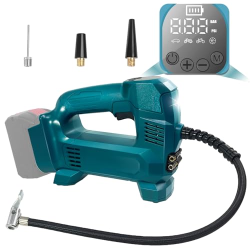 Akku Kompressor Inflator kompatibel mit Bosch Professional 18V System Akku WITLIGHT 160 PSI kabellose tragbare elektrische Luftpumpe mit digitalem Manometer für Auto, Fahrrad, Sportball (TOOL BARE) von URUN