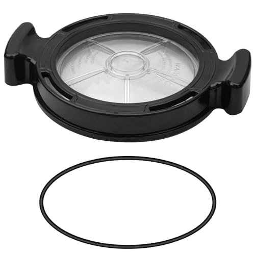 URYKEC 319-4100 Poolpumpendeckelabdeckung, 319-4100 Pumpenteile mit O-Ring, für Waterway Champion, Defender, Hi-Flo oder SMF Pumpen, Schwarz von URYKEC