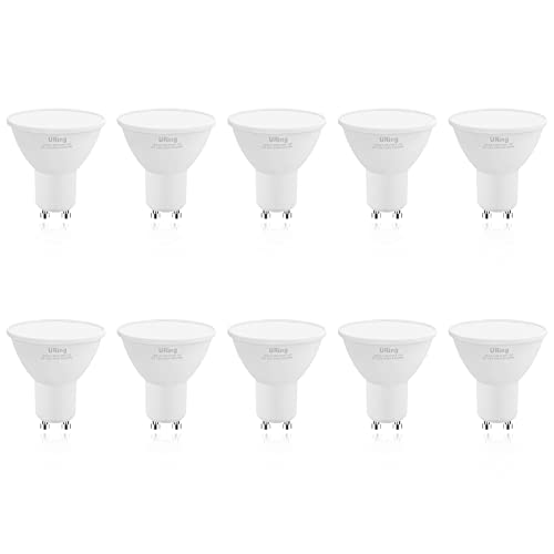 URing GU10 LED Neutralweiß 4.8W 4000K Lampe, Ersetzt 50W Halogenlampe leuchtmittel 500lm, Glühbirne Abstrahlwinkel 120° Energiesparlampe neutralweiß Nicht Dimmbar LED GU10 Spot Reflektor, 10 stück von URing