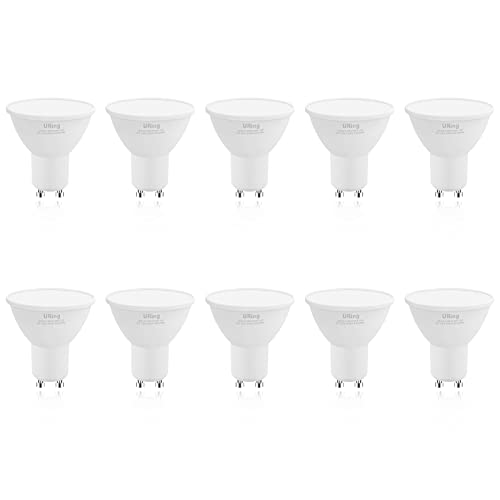 URing GU10 LED Warmweiss 4.8W 2700K Lampe, Ersetzt 50W Halogenlampe leuchtmittel 500lm, Glühbirne Abstrahlwinkel 120° Energiesparlampe warmweiß Nicht Dimmbar LED GU10 Spot Reflektor Birne, 10 stück von URing