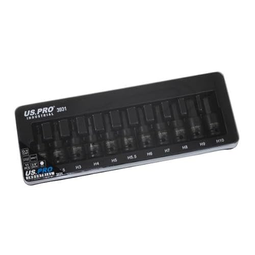 US PRO INDUSTRIAL 11 x 3/8 Zoll DR Impact Sechskant-Bits Stecknüsse H2 bis H10 S2 Stahl 3931 US PRO INDUSTRIAL 11 x 3/8 Zoll DR Impact Sechskant-Bits Stecknüsse H2 bis H10 S2 Stahl 3931 von US PRO INDUSTRIAL