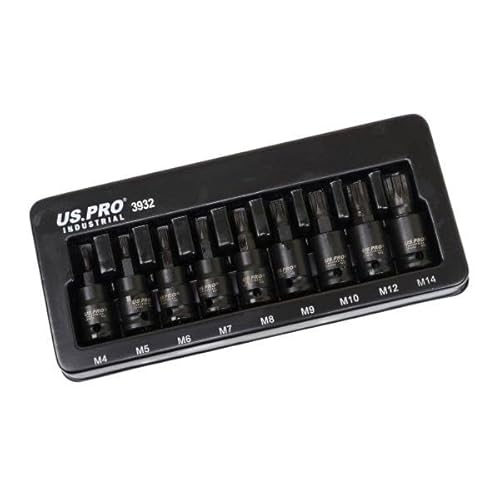 US PRO INDUSTRIAL 3932 Bit-Stecknuss-Steckschlüssel-Set, 3/8 Zoll, 4-14 mm, 9-teilig US PRO INDUSTRIAL 3932 Bit-Stecknuss-Steckschlüssel-Set, 3/8 Zoll, 4-14 mm, 9-teilig von US PRO INDUSTRIAL