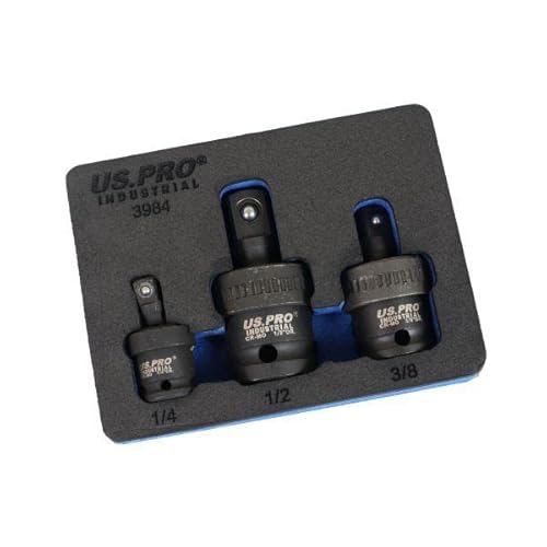US PRO INDUSTRIAL Kardangelenk-Steckschlüsselsatz 1/4 Zoll 3/8 Zoll 1/2 Zoll DR in EVA-Schaumstoffwanne 3984 US PRO INDUSTRIAL Kardangelenk-Steckschlüsselsatz 1/4 Zoll 3/8 Zoll 1/2 Zoll DR in EVA-Schaumstoffwanne 3984 von US PRO INDUSTRIAL