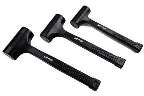 US PRO 1664 3pc rubber mallets Gummihammer, Schwarz von US PRO