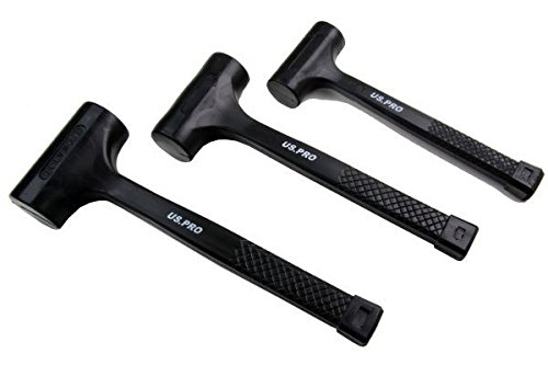 US Pro B1664 Gummierter Schlaghammerhammer-Set, 0,5 kg, 0,9 kg, 1,4 kg, mit Schuss gefüllt, reduziert Sprungkraft, 3-teilig US Pro B1664 Gummierter Schlaghammerhammer-Set, 0,5 kg, 0,9 kg, 1,4 kg, mit Schuss gefüllt, reduziert Sprungkraft, 3-teilig von US PRO
