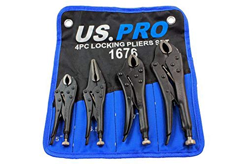 US PRO 1676 Zangen-Set, 4-teilig, 12,7 cm, 16,5 cm, 17,8 cm, 25,4 cm von US PRO