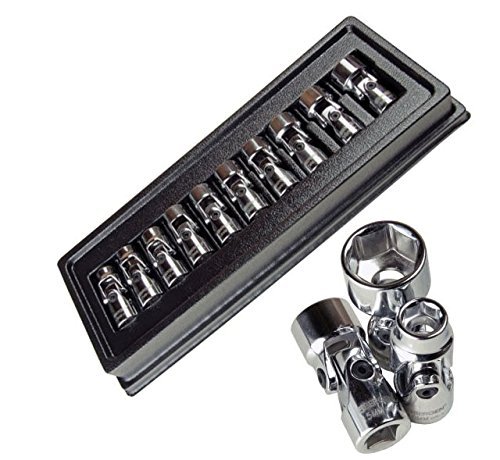 US Pro Steckschlüssel-Set, flexibel, metrisch, 10 mm - 19 mm, UJ Wackelgelenke B1693 von US PRO