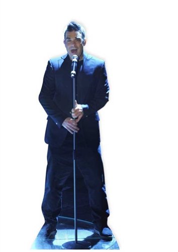 US-Way e.K. Pappaufsteller Robbie Williams Aufsteller Standup Figur Kinoaufsteller Pappfigur Cardboard Lebensgroß Life-Size Standup von US-Way e.K.