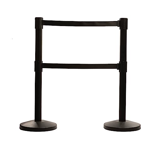 US Weight - 2 x ADA-konforme Doppelriemen-Säulen für die Massenkontrolle, einfach zu verbinden, hochwertige Barrieren zur Kontrolle der Menschenmenge, 2 Stück US Weight von US Weight
