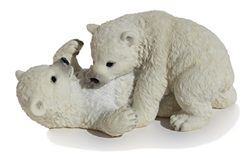 15,9 cm Eisbären Cubs Spielen Dekorative Statue Figur, weiß von US