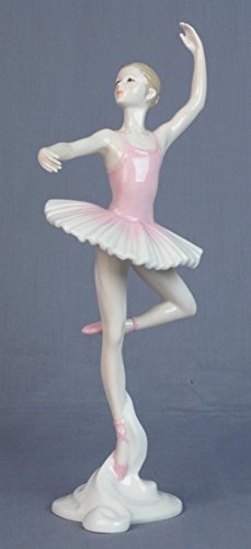 US Porzellanfigur Ballerina Confidence En L Air Pink Tutu 26,7 cm von US