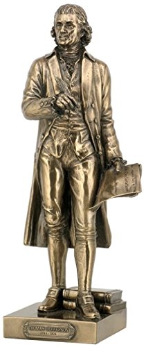 Unbekannt Thomas Jefferson Dekofigur, kalt gegossen, 26 cm, bronzefarben von US