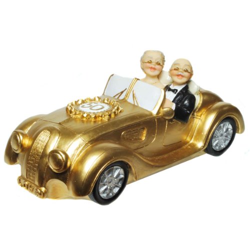 wunderschöne Spardose Gold Hochzeitspaar Sparschwein Sparbüchse Hochzeitsgeschenk zur goldenen Hochzeit mit Gummipfopfen von Topshop24you