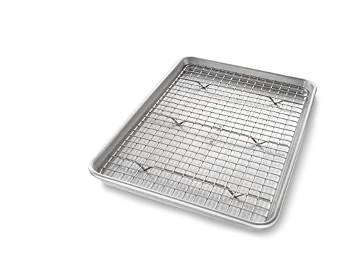 USA Pan Gelee-Roll-Backform und backbares antihaftbeschichtetes Kühlgitter aus Metall von USA Pan