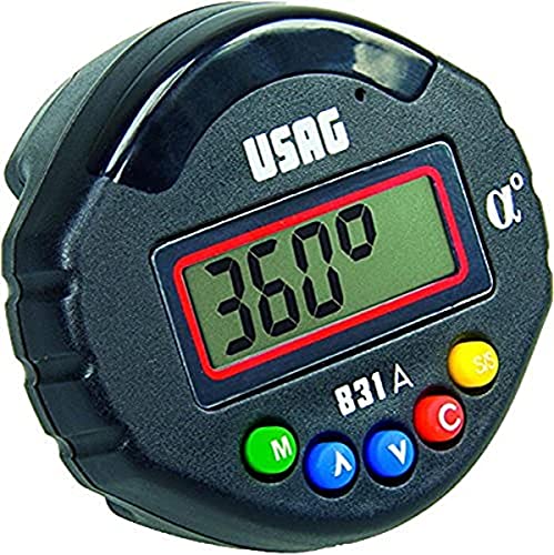USAG 831 A - Digitales Drehwinkelmessgerät [Skala 0-360°, Auflösung 0,1°] von USAG