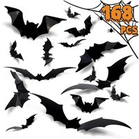 Fledermaus Halloween Dekorationen - 3D Fledermäuse Mit Nicht-Markierungsband Für Wände, Hängen, Basteln Und Spinnennetze von USAWholesaleSupplyCC